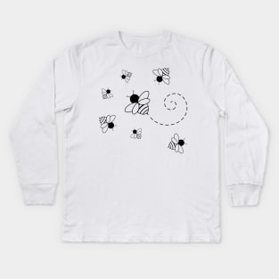 Bees Honey Bee Kids Long Sleeve T-Shirt